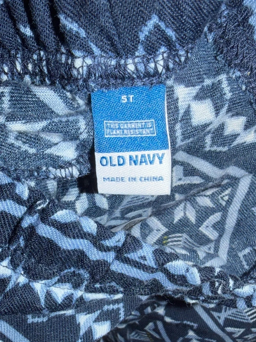 Old Navy Hanukkah-themed Navy and White Kids Pajama Pants